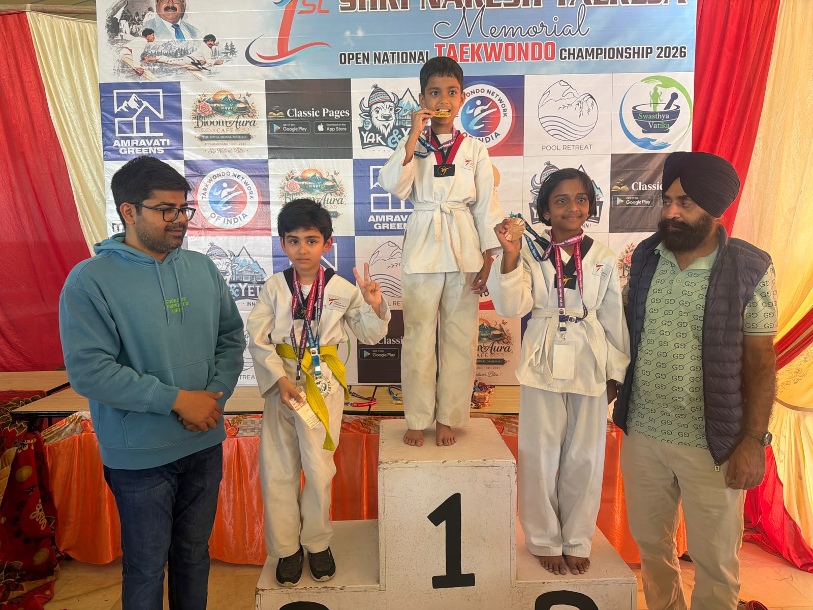 मजखाली में राष्ट्रीय ताइक्वांडो चैंपियनशिप, Black Panther Fitness Academy के खिलाड़ियों ने जीते 19 पदक