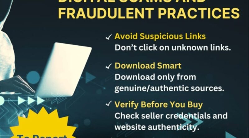 ऑनलाइन ठगी और साइबर अपराध से सावधान रहने की चेतावनी