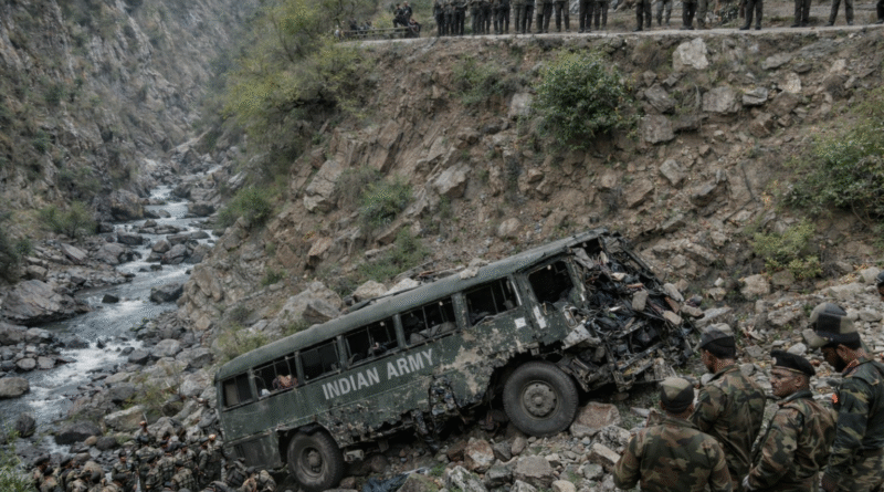 जम्मू-कश्मीर के डोडा में सेना वाहन दुर्घटना — 10 जवान शहीद, 11 घायल