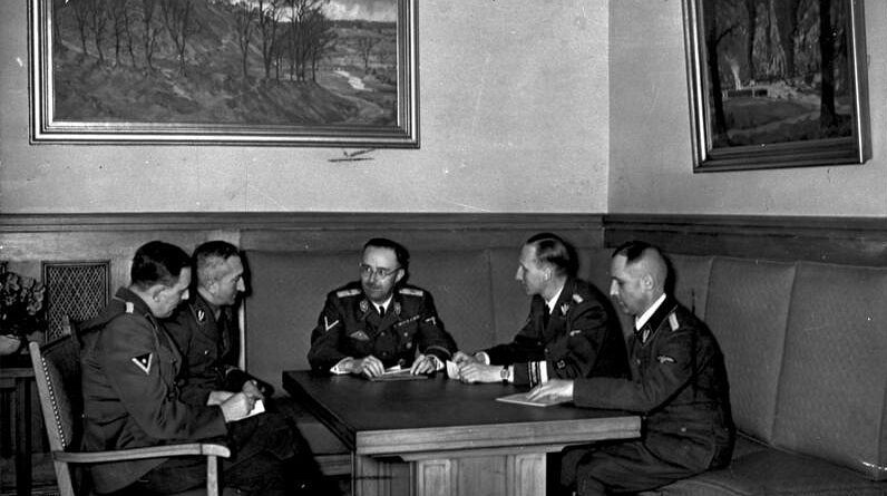 Nazi officials during the Wannsee Conference in Berlin on 20 January 1942