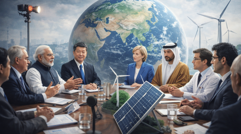वैश्विक जलवायु समझौतों पर अंतरराष्ट्रीय चर्चा