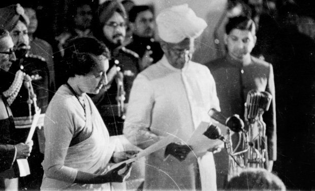 Indira Gandhi after being elected leader of Indian National Congress in January 1966