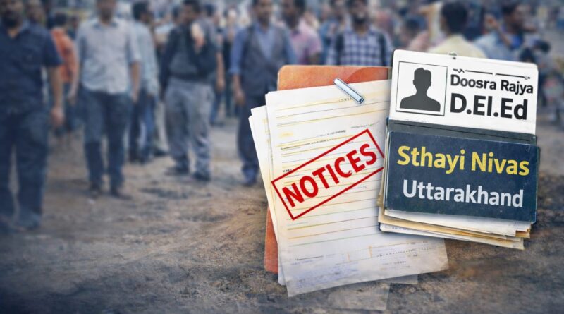 अल्मोड़ा शिक्षक भर्ती में बड़ा खुलासा — 18 शिक्षकों को नोटिस, डीएलएड दूसरे राज्य से और निवास उत्तराखंड दिखाने का मामला उजागर