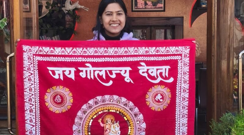 रानीखेत की कलाकार किरन भगत द्वारा बनाई गई उत्तराखंड की पारंपरिक ऐपण लोक कला