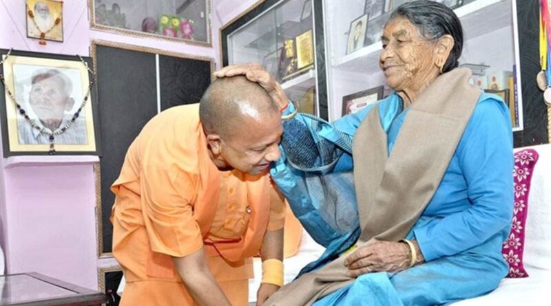 UP CM Yogi Adityanath interacting with villagers during his night stay in Panchur, Pauri Garhwal.