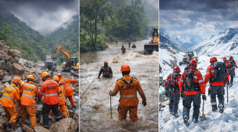 Uttarakhand Disaster Management Team Alert Rescue Operation