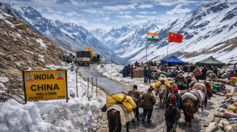 Lipulekh Pass in Uttarakhand showing India China border trade route in Himalayan region